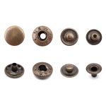 Кнопка Альфа (S-образная) ⌀15.0 мм, ≈720 шт, СТАЛЬ, антик, NEW STAR