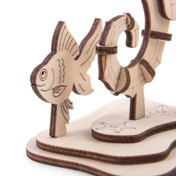 Пазл 3D, серия Живая природа 26 элемент, Морской конек, Rezark NIZ-18