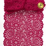 Кружево бельевое эластичное 205 мм / 25 м, TBY.YSTL00839, цв.18-1750 карминовый красный, Kruzhevo