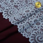 Кружево бельевое эластичное 205 мм / 3 м, TBY.YSTL00839, цв.L3090 голубой, Kruzhevo
