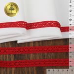 Кружево вязаное (тесьма) 15 мм / 10 метров, диз. 293, цв.31 красный, Kruzhevo