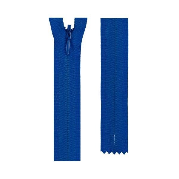 Молния спираль потайная плательная Т3 (3 мм) 1 зам., н/раз., 70 см, сатин (плотная) 214 синий, G013P Gamma, 10 шт