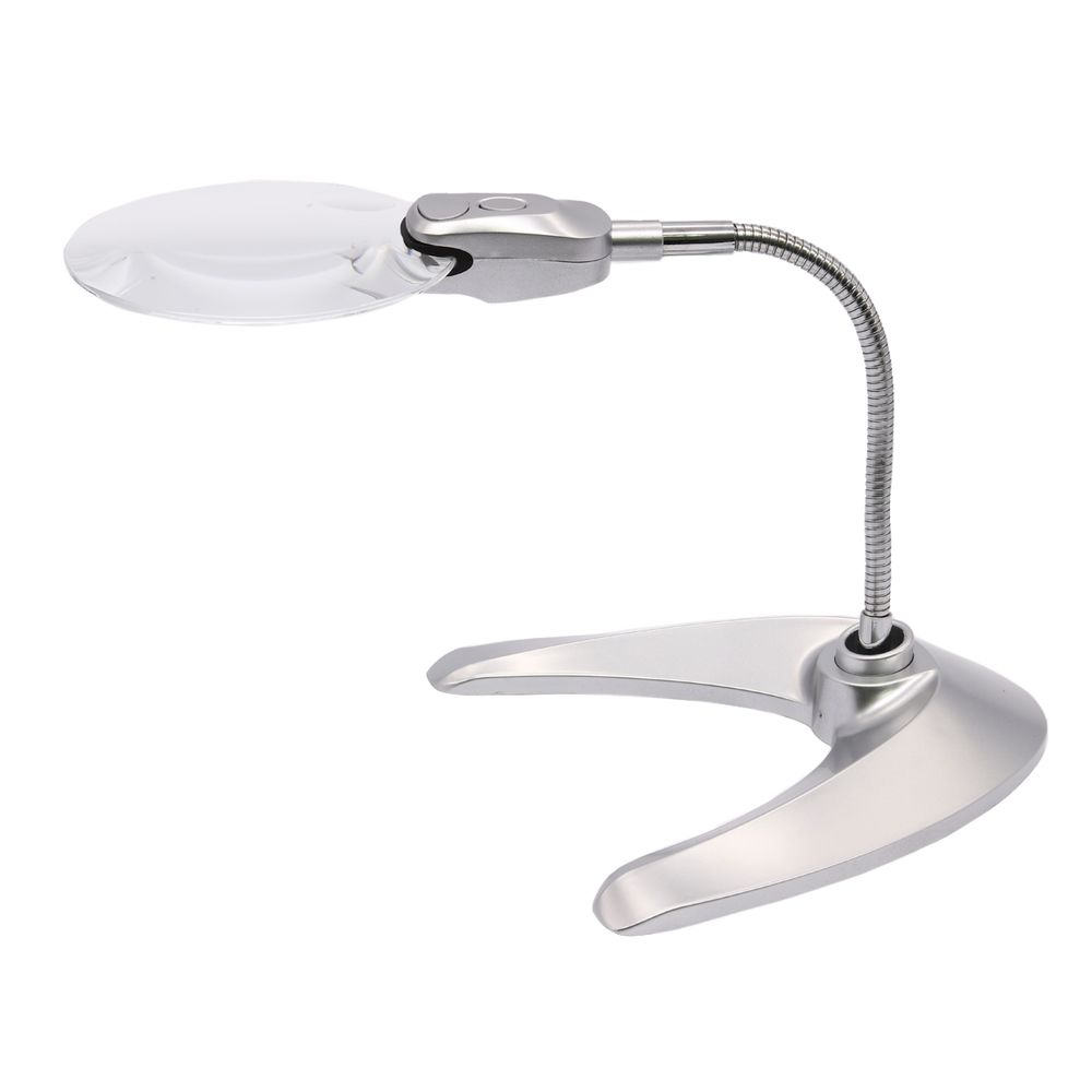 Лупа настольная с подсветкой, D-10,7см