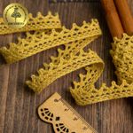 Кружево вязаное (тесьма) 10 мм / 10 метров, 5036.34 цв.34 т.желтый, 10 м, Kruzhevo