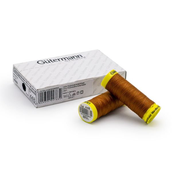 Нитки для трикотажа Gutermann Maraflex, 150м, 448 шоколадная охра, 5 катушек