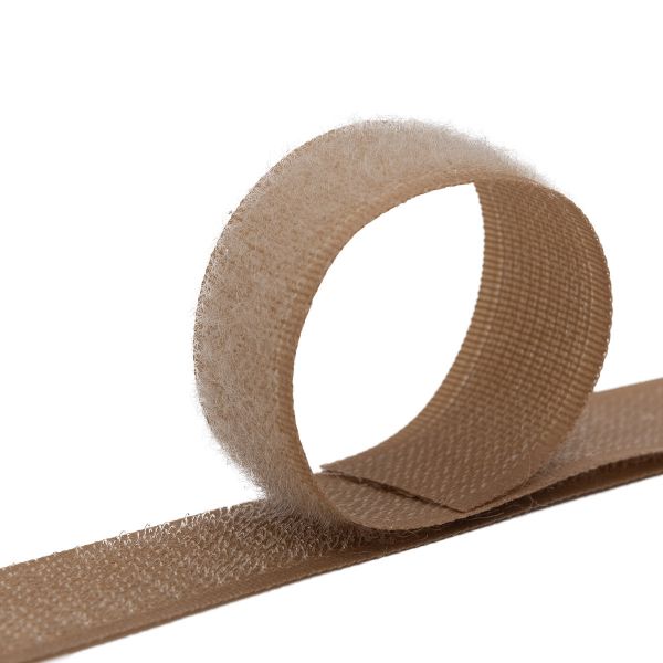 Лента контактная липучка (велкро) пришивная 25 мм / 25 метров, 5040 яр.шоколад, ПАРА (крючок+петля), качество 