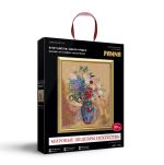 Набор для вышивания нитками Panna, Золотая серия, Букет цветов, 31х39 см