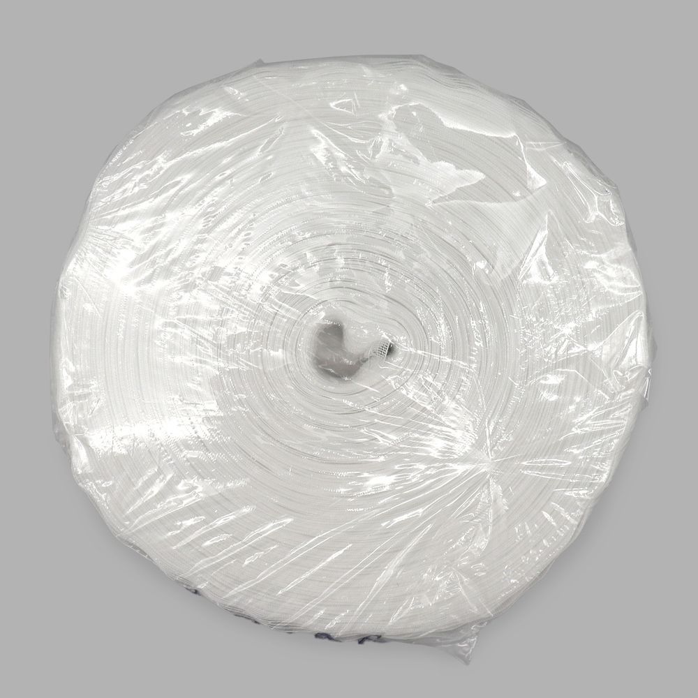 Лента (тесьма) шторная: сборка гармошка (1:2) 20 мм / 50 метров, (1 ряд петель, 2 шнура), прозрачный, 2020-RD