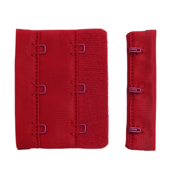 Застежки для бюстгальтера текстильные 3х2, 57 мм, 101 т.красный, 2494, 25 шт, Arta