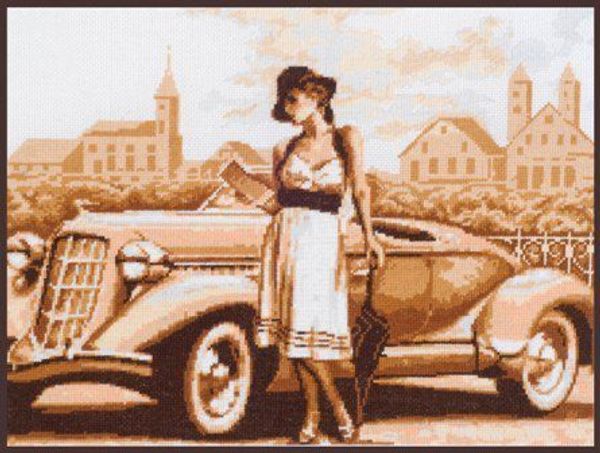 Набор для вышивания нитками Палитра, Ретро 35х36 см