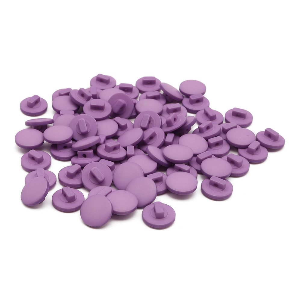 Пуговицы на ножке 18L (11мм), пластик (Purple (фиолетовый)), NE68, 72 шт