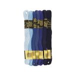 Набор мулине ПНК им.Кирова Цветик-Семицветик 100% хлопок, 7 мотков по 10 метров, №6 синяя гамма