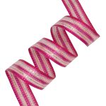 Лента подарочная 25 мм / 25 метров, рис.9015 (30 малина/бронза/малина), С3687Г17 Стрела-25
