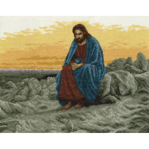 Набор для вышивания нитками РС Студия, Иисус 35х40 см