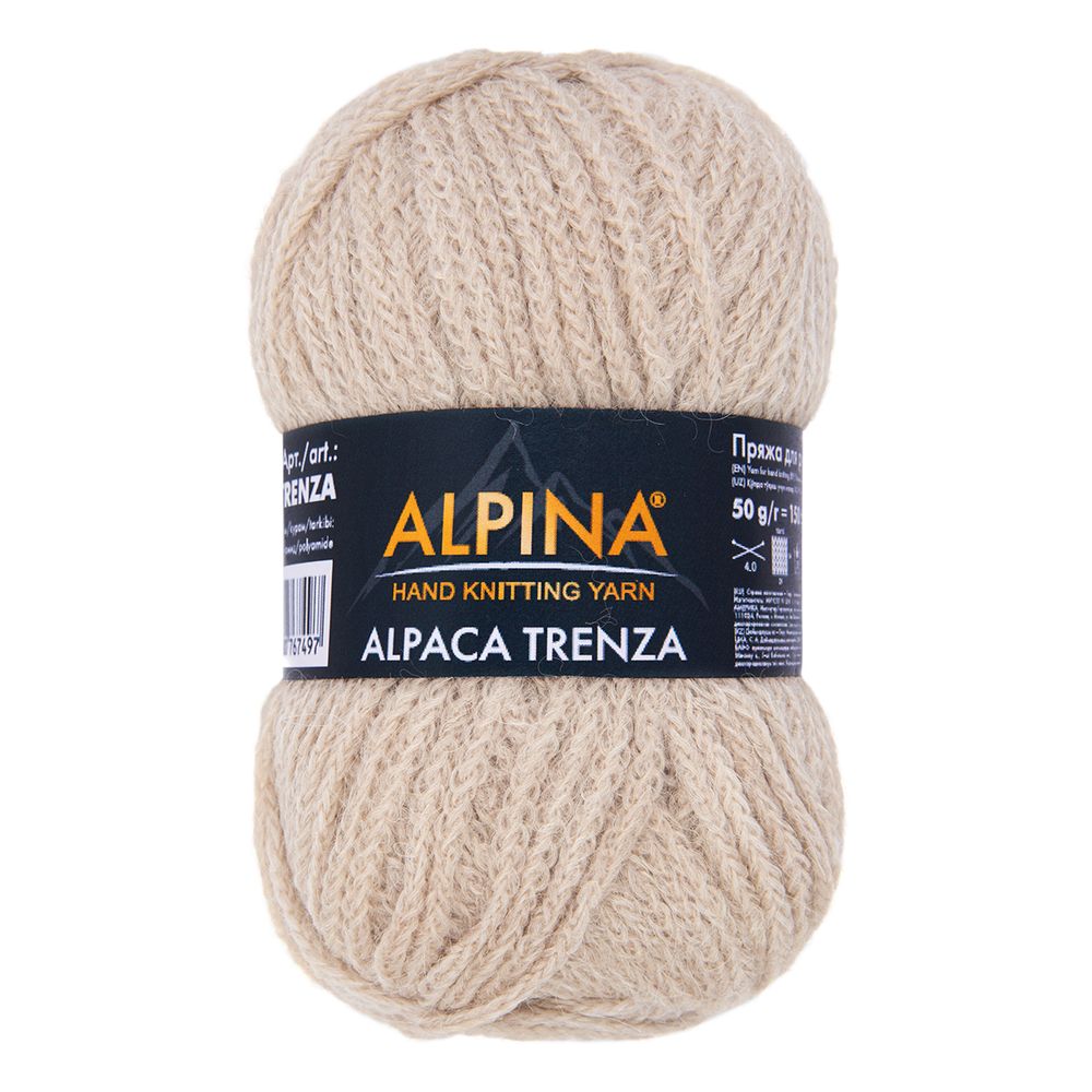 Пряжа Alpina Alpaca Trenza / уп.4 мот. по 50г, 150м, 05 св.бежевый