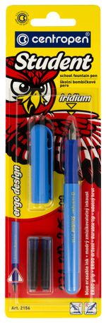 Ручка перьевая с картриджем STUDENT BL 2156/1, 2156/1 цвет чернил: синий, Centropen 2156/1