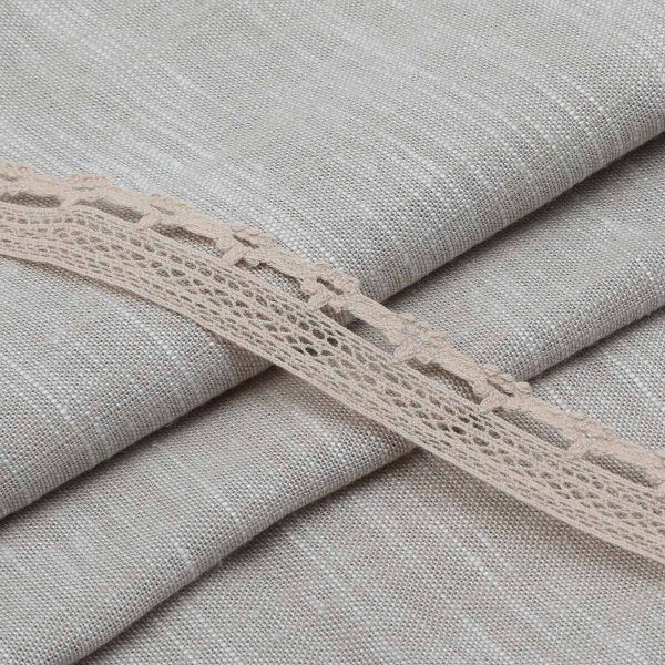 Кружево вязаное (тесьма) 24 мм, 476 бежевый, 13.71 м