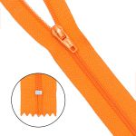 Молния спираль (витая) брючная Т3 (3 мм) 1 зам., н/раз., 20 см, автомат, оранж, 30114, 10 шт