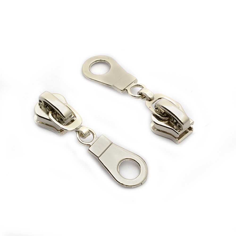 Слайдер (замок) для молнии трактор Т5 (5 мм), арт.TBT1100 цв.никель уп.500 шт