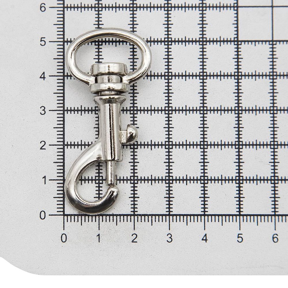 Карабин металл 19.0 мм (53х24 мм), никель, 10 шт