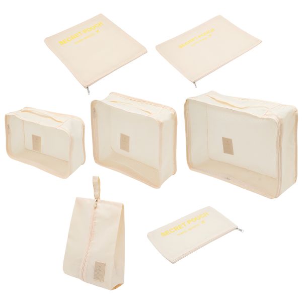 Органайзер дорожный для чемодана 7 предметов (бежевый)