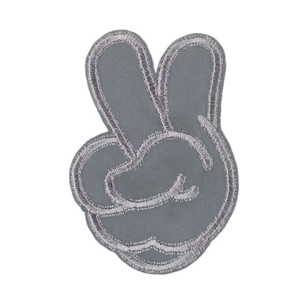 Термоаппликация L №30/5, 5 шт, L092 рука светоотраж. 3.8х5 см, Gamma