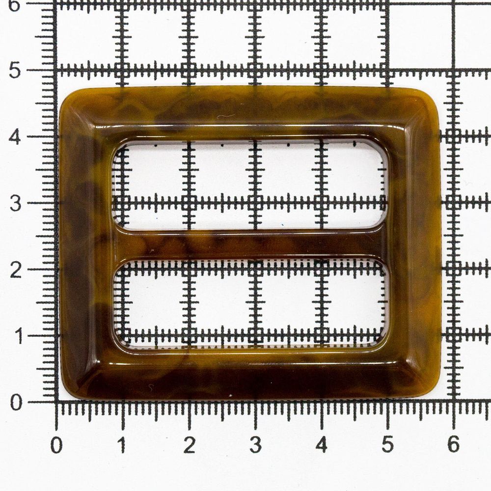 Пряжка пластиковая 40 мм, янтарь мраморный, П05(2.06-454-40), 10 шт