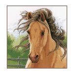 Набор для вышивания нитками Lanarte, Развевающаяся грива 35х35