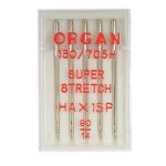 Иглы для швейных машин супер стрейч 130/705 H, №90, 5 игл, ORGAN