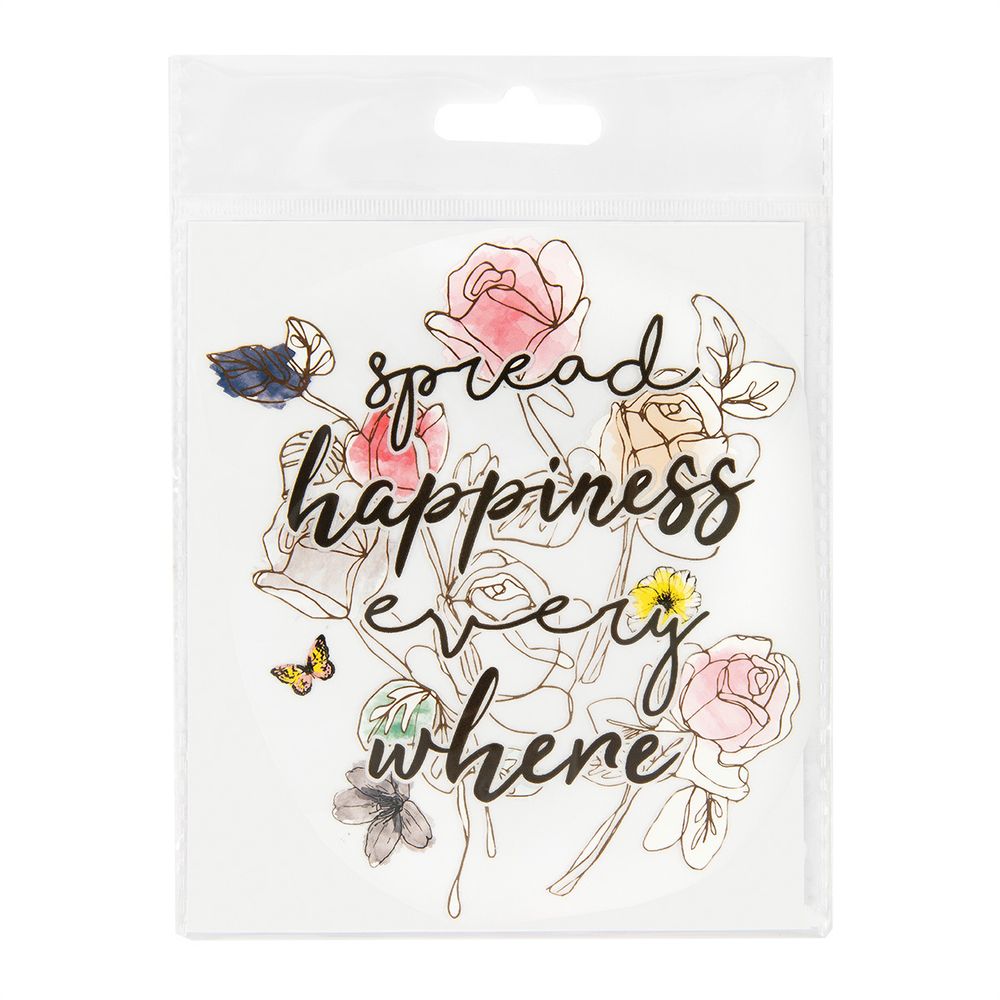 Термотрансфер M №02, 1 шт, M-218 spread happiness 12.5х14.5 см, Gamma "M" №02