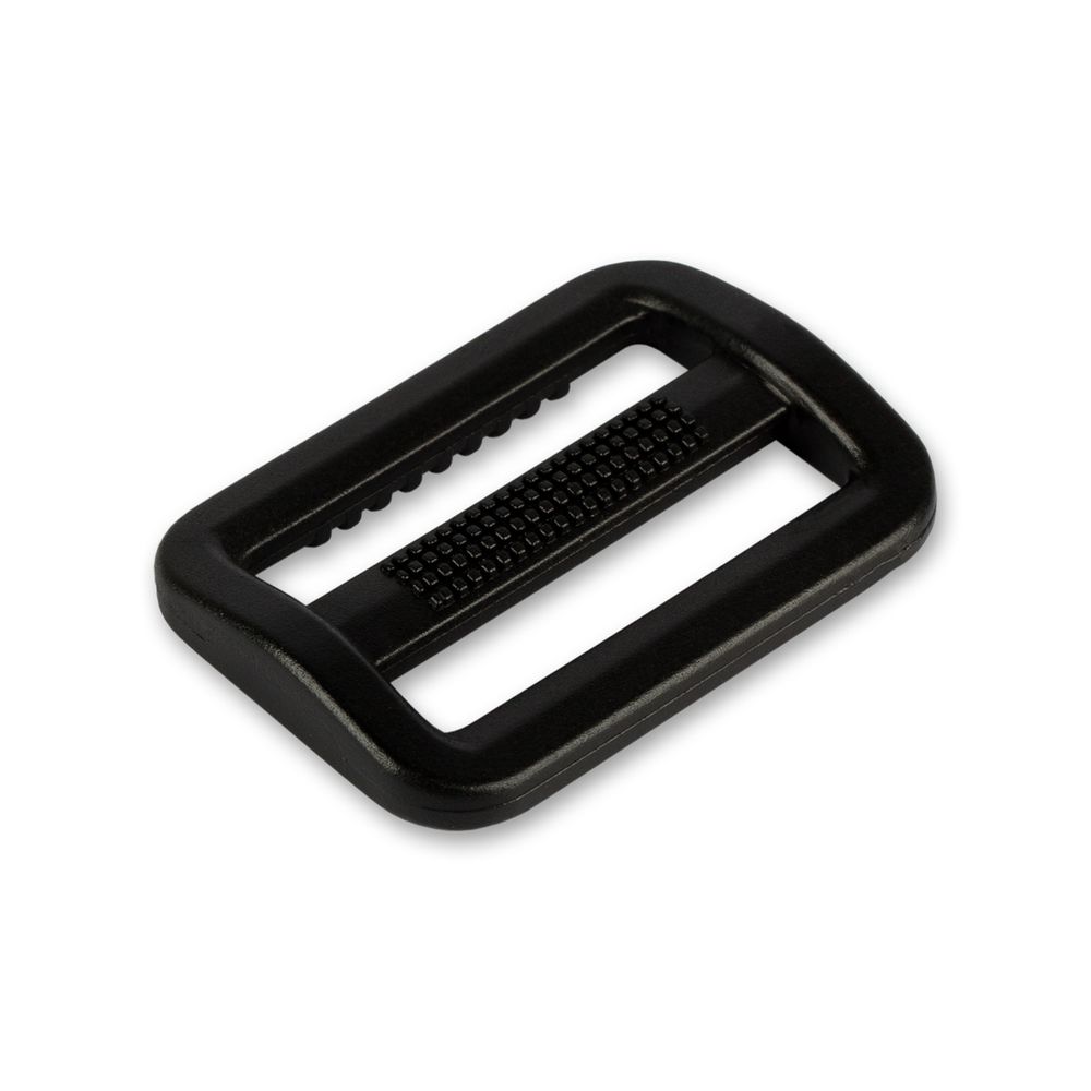 Пряжка двухщелевая пластик 19 мм, 100 шт, черный, Gamma SAR003