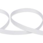 Лента репсовая (в рубчик) 6.0 мм / 45.5 метра, 001 белый, Gamma GR-06