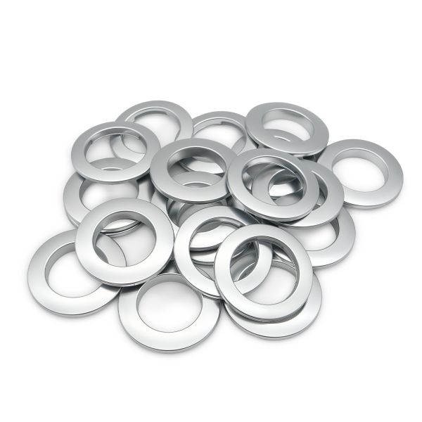 Люверсы шторные ⌀35 мм, с многоуровневым замком цвет № 39 светлое матовое серебро, 10 шт