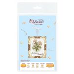 Набор для вышивания нитками МП Студия, на деревянной основе Миниатюра. Ромашка 13х11см