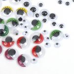 Глаза круглые бегающие 5-12 мм, цв.МИКС уп.280 шт