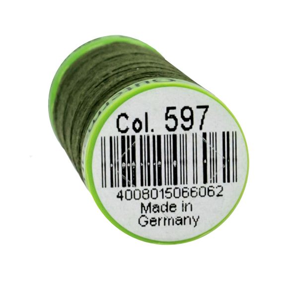 Нитки для тонких тканей Gutermann Extra Fine 150, 200м, 597 т.хаки, 5 катушек