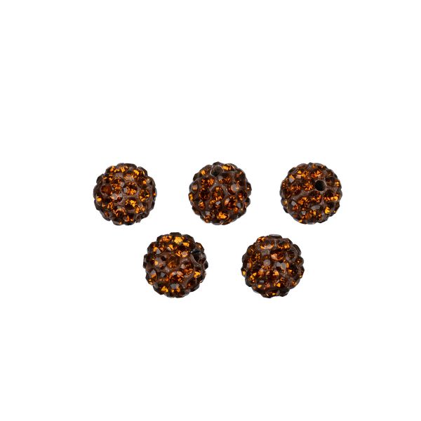 Бусины пластик ⌀8 мм, 5 шт, №13 янтарный, Zlatka BWM-08