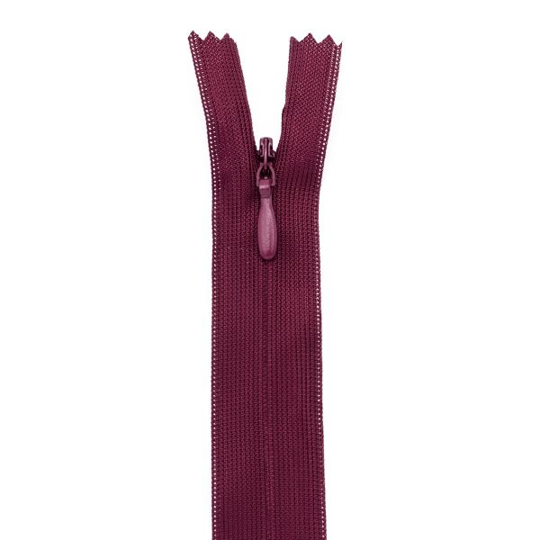 Молния потайная (скрытая) Т3 (3 мм) 1 зам., н/раз., 20 см, бордо, 31210 / 20, 10 шт