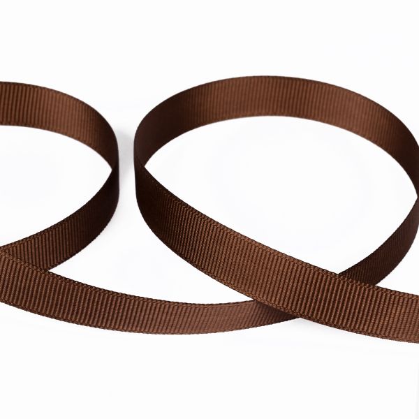 Лента репсовая (в рубчик) 12.0 мм / 45.5 метров, 017 т.коричневый, Gamma GR-12