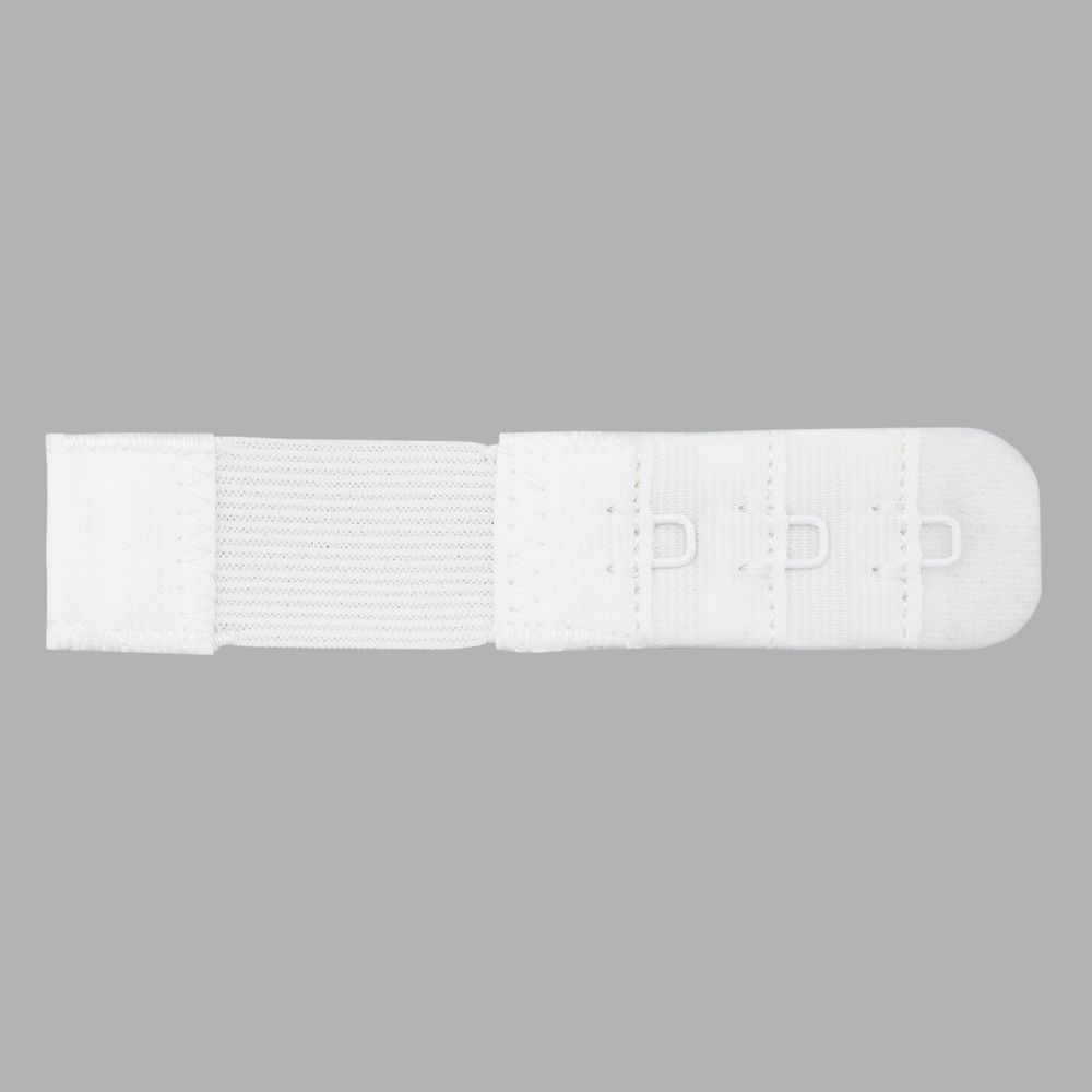 Удлинитель застежки для бюстгальтера 3*1, 20 мм, белый, 1 шт, Pony, 73401