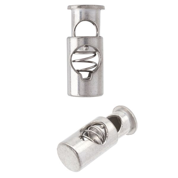 Фиксатор для шнура металл 1 отв., 20х8 мм, (in ⌀5 мм), 25 шт, матовый серебристый, MFR18