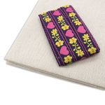 Ткань для рукоделия в наборе с тесьмой жаккард 50х50см+2м (24229/21110 фиолетовый) 29502