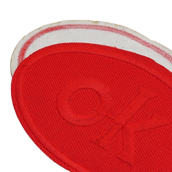 Термоаппликация овал OK 92х60мм (Red (красный)), 2 шт, LA560