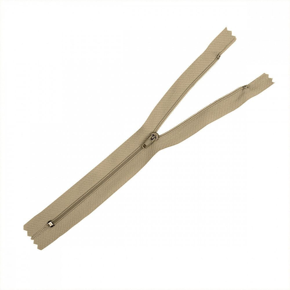 Молния спираль (витая) юбочная Т3 (3 мм) 1 зам., н/раз., 18 см, цв.F308 (298) бежевый уп.50 шт, Mzip