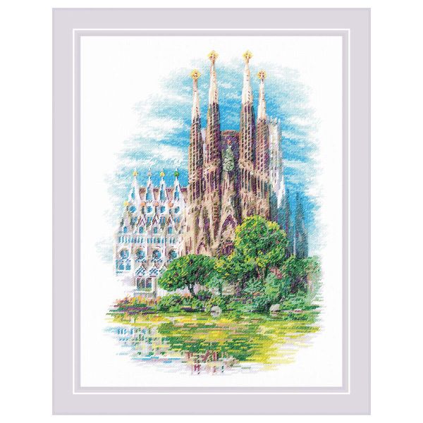 Набор для вышивания нитками Риолис, Саграда Фамилия 30х40 см, 625636