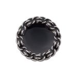 Пуговицы на ножке 32L=20 мм, металл, S.Black (серебро-черный), 10 шт, MP05