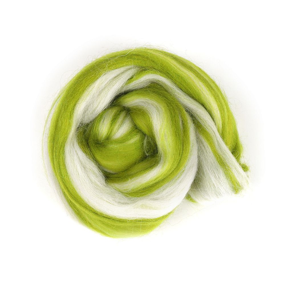 Шерсть для валяния Пехорка п/тонкая 1х50 г (29 мкр) 342 св.горох Шерсть для валяния Пехорка п/тонкая 1х50 г (29 мкр) 342 св.горох