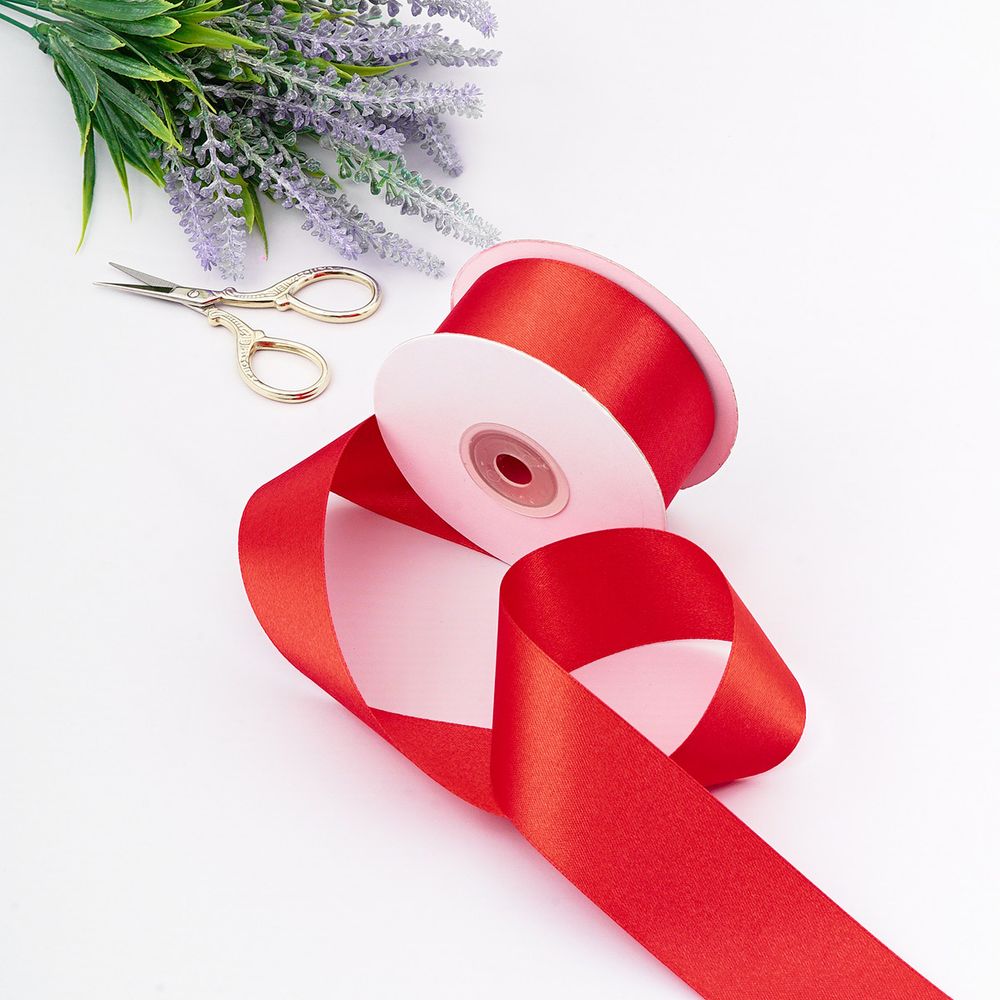 Лента атласная 2-сторонняя 50.0 мм / 22.86±1 метров, C1055 темно-красный, 6102-0016, Globus