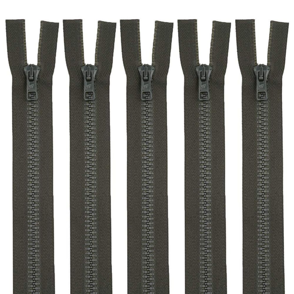 Молния трактор Arta Т6 (6 мм) 2 зам., разъем., 80 см, цв. 175 т.хаки, уп.5 шт