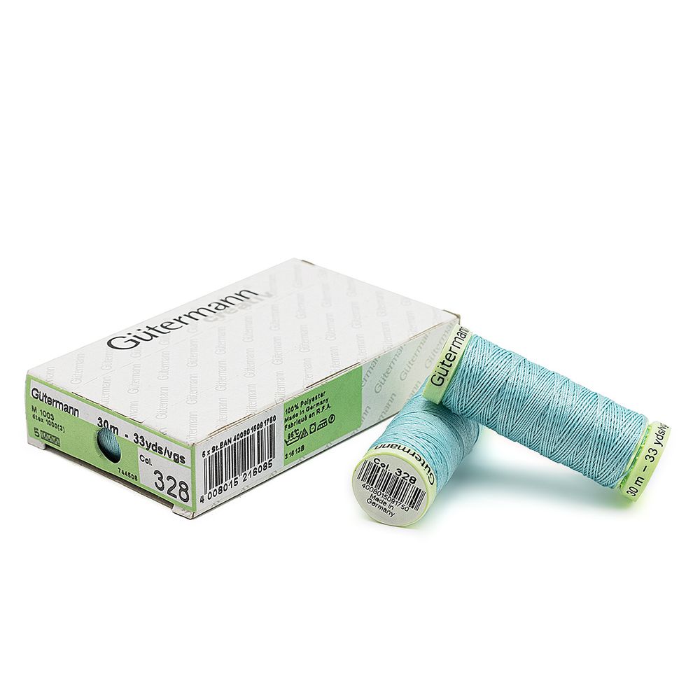 Нитки отделочные Gutermann Top Stitch, 30м, 328 аквамариновый, 5 катушек